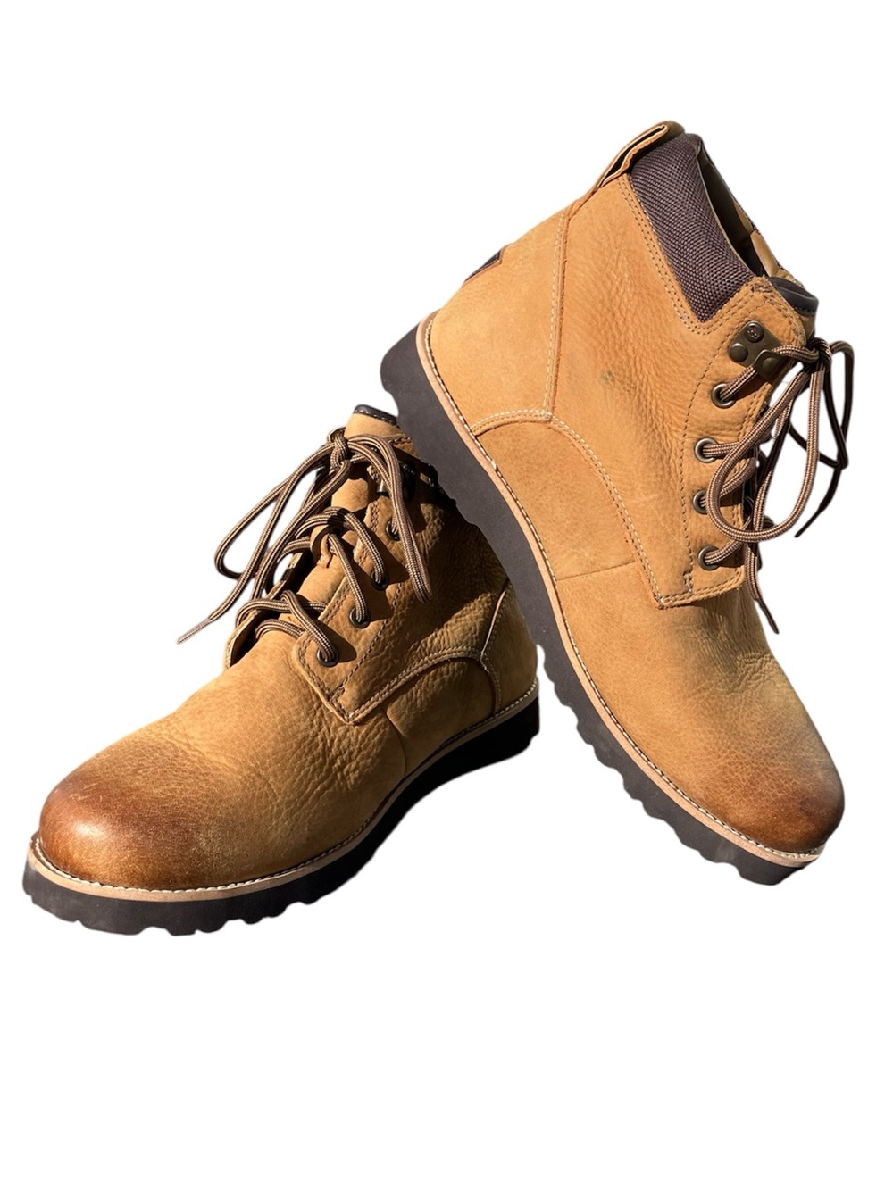 UGG Seton TL Boots Mens Chukka Lace Fleece Shearling Tan Leather Chestnut 9.5